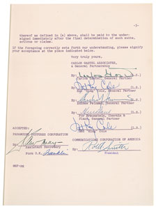 Lot #4251 Nat King Cole Document Signed