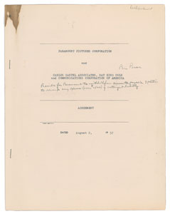 Lot #4251 Nat King Cole Document Signed - Image 2
