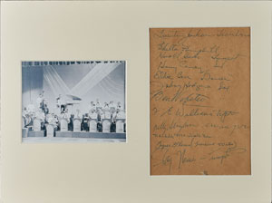 Lot #4259 Duke Ellington's Orchestra Signatures - Image 1