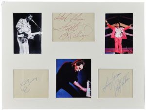 Lot #4393 Chuck Berry, Jerry Lee Lewis, and Little Richard Signatures - Image 1