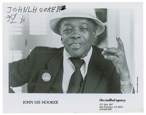 Lot #4278 John Lee Hooker Signed Photograph