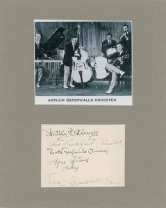 Lot #4308 Arthur Osterwall's Orchestra Signatures - Image 1