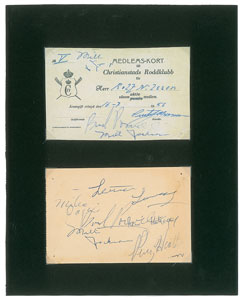 Lot #4214 Miles Davis and Birdland All-Stars Signatures - Image 1