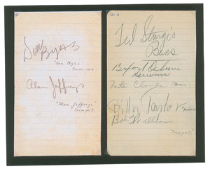 Lot #4311 Don Redman Orchestra Signatures - Image 1
