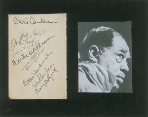 Lot #4262 Duke Ellington's Sidemen Signatures - Image 1