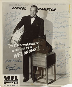 Lot #4270 Lionel Hampton Orchestra Signed Photograph - Image 1