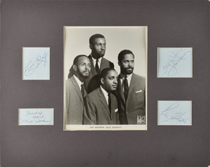 Lot #4304 The Modern Jazz Quartet Signatures - Image 1