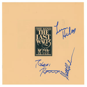 Lot #4549 The Band Signed Album Insert