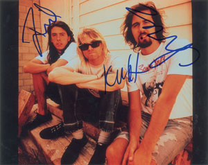 Lot #4739  Nirvana Signed Photograph
