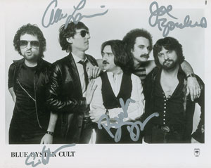Lot #4555  Blue Oyster Cult Signed Photograph - Image 1