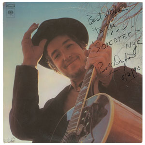 Lot #4077 Bob Dylan Signed Album