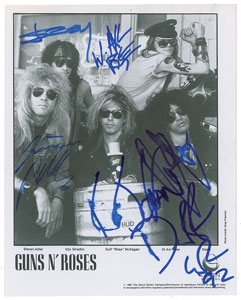 Lot #4663  Guns N' Roses Signed Photograph - Image 1