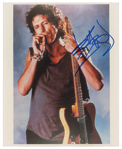 Lot #4100 Keith Richards Signed Photograph