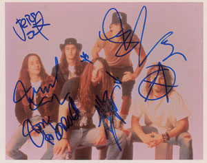 Lot #4754  Pearl Jam Signed Photograph