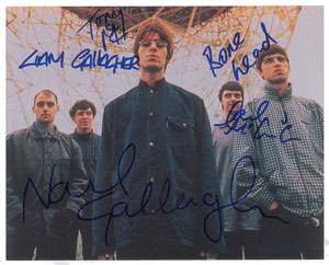 Lot #4752  Oasis Signed Photograph