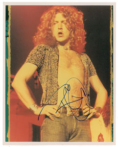 Lot #4161 Robert Plant Signed Photograph - Image 1