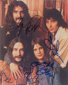 Lot #4488  Black Sabbath Signed Photograph
