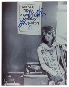 Lot #4101 Keith Richards Signed Photograph