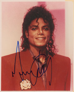 Lot #4182 Michael Jackson Signed Photograph
