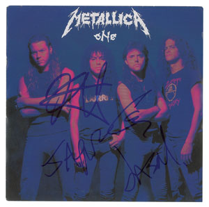Lot #4694  Metallica Signed 45 RPM Record