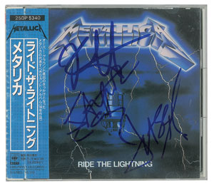 Lot #4695  Metallica Signed CD