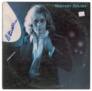 Lot #4643 Warren Zevon Signed Album