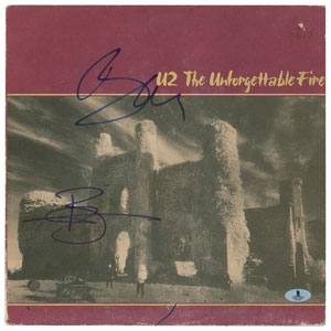 Lot #4706  U2: Bono and Brian Eno Signed Album - Image 1