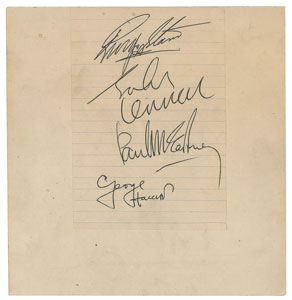 Lot #4005  Beatles 1963 Newcastle Signatures