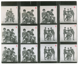Lot #4016  Beatles Pair of Dezo Hoffman Contact Sheets - Image 2