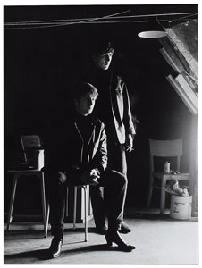 Lot #4058 John Lennon and George Harrison Photograph by Astrid Kirchherr - Image 1