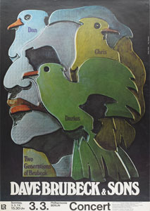 Lot #4244 Dave Brubeck German Concert Posters - Image 1