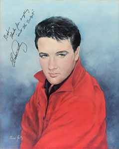 Lot #4071 Elvis Presley Signed Print - Image 1