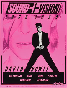 Lot #4491 David Bowie 1990 Dodger Stadium Poster - Image 1