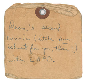 Lot #4487 Duane Allman Handwritten Prison Note