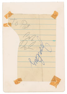 Lot #4075 Bob Dylan and Joan Baez Signatures - Image 1