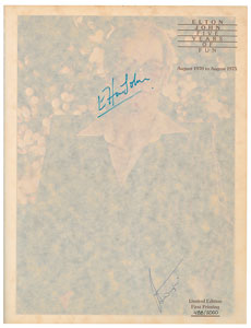 Lot #4507 Elton John and Bernie Taupin Signed Book - Image 1