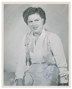 Lot #4205 Patsy Cline Signed Photograph