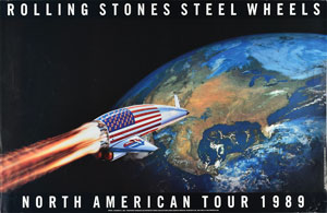 Lot #4106  Rolling Stones 1989 Steel Wheels Tour Poster - Image 1