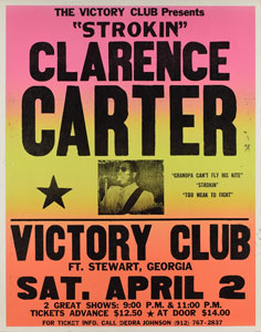 Lot #4246 Clarence Carter Victory Club Poster - Image 1