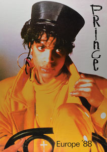 Lot #4713  Prince 1988 European Tour Poster