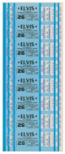 Lot #4064 Elvis Presley 1977 Indiana State University Ticket Sheet - Image 1