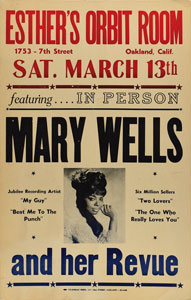 Lot #4385 Mary Wells 1965 Oakland Poster - Image 1