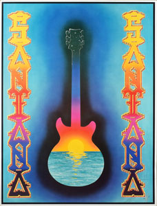 Lot #4619 Carlos Santana Signed Poster - Image 1