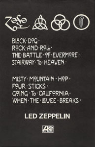 Lot #4148  Led Zeppelin IV 1971 Atlantic Records Promotional Poster - Image 1