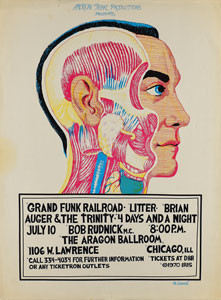 Lot #4365  Grand Funk Railroad 1970 Chicago Poster - Image 1