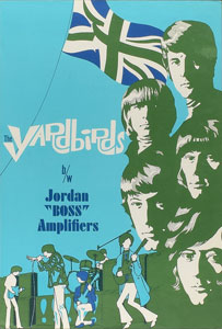Lot #4389 The Yardbirds 1960s Jordan 'Boss' Amplifiers Poster - Image 1