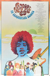 Lot #4090 Jimi Hendrix Experience 1969 Newport Pop Festival Poster - Image 1