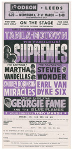 Lot #4380 The Supremes and Stevie Wonder 1965 Odeon Handbill - Image 1