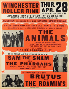 Lot #4338 The Animals 1966 Winchester Poster - Image 1