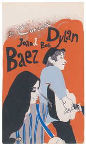 Lot #4074 Bob Dylan and Joan Baez Handbill